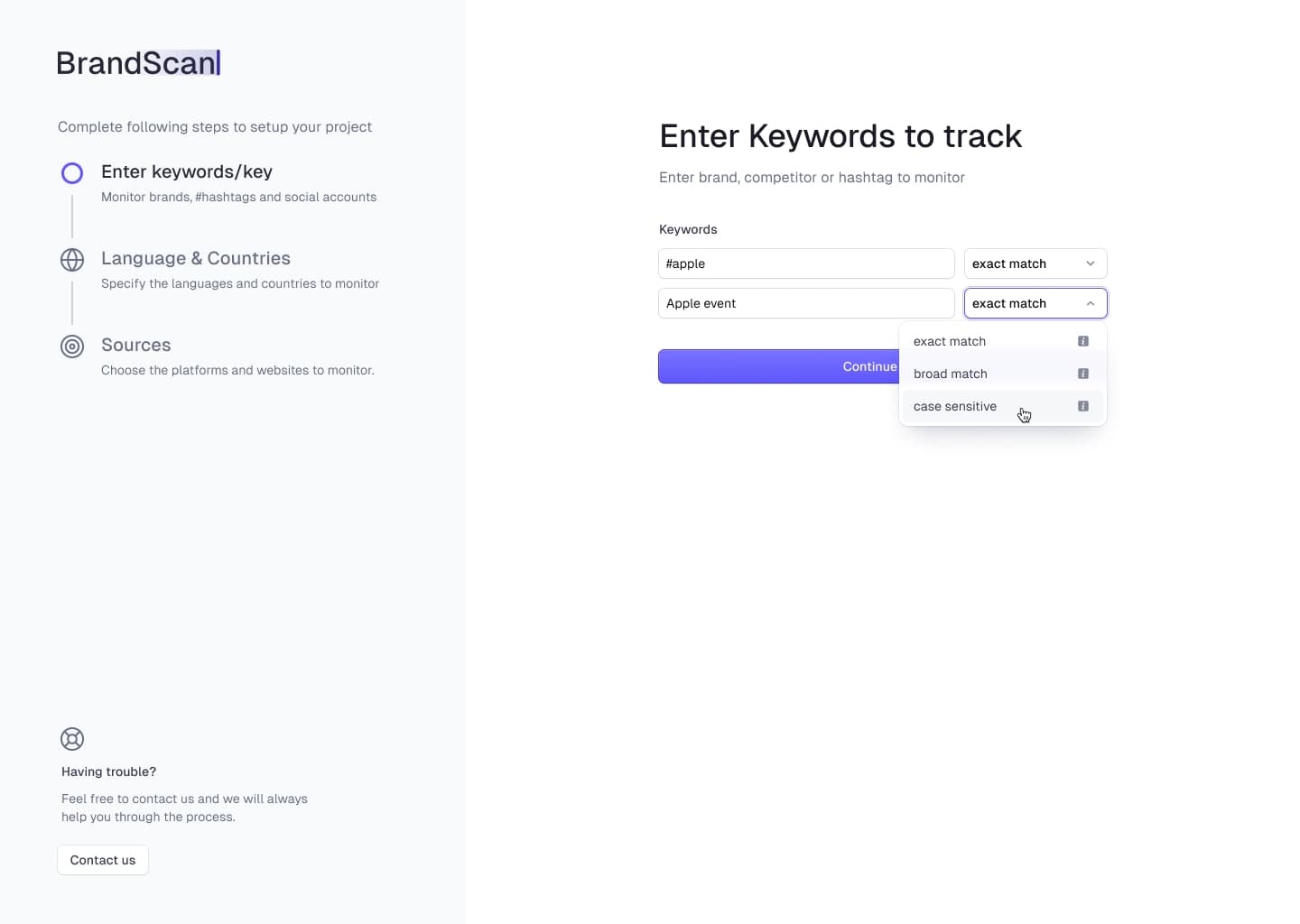 Onboarding steps